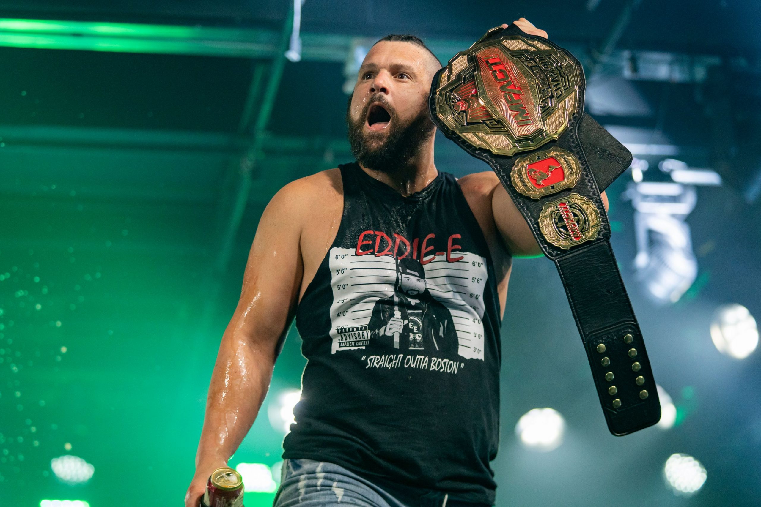 Eddie Edwards with Impact title