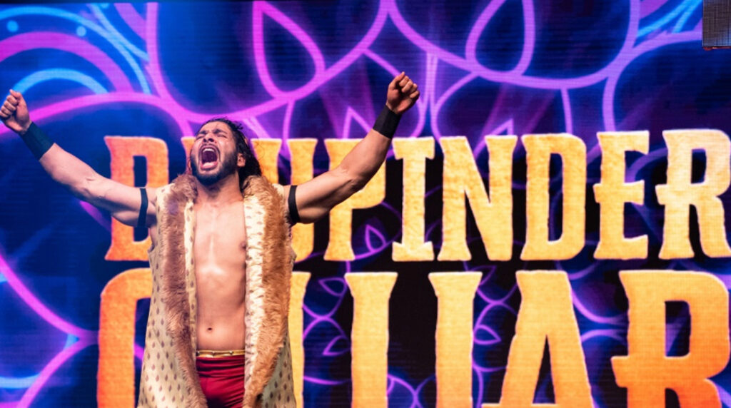 Bhupinder Gujar's entrance at Impact Wrestling