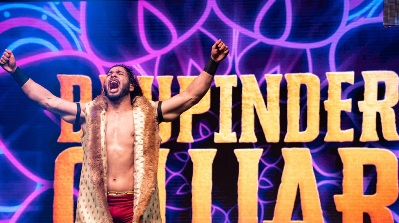 Bhupinder Gujar's entrance at Impact Wrestling