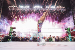 Cody Rhodes celebrates during Night Two of WrestleMania 40 